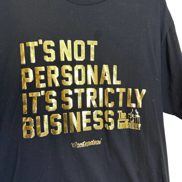 The Godfather "It's Not Personal It's Strictly Business Black T-Shirt sz XL - Picture 2 of 5